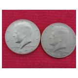 2 Kennedy Half Dollars - X Count
