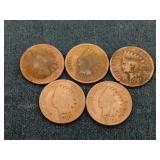 5 Indian Cents - X Count