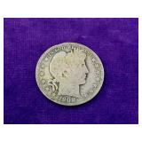 1908 Barber Silver Half Dollar