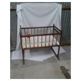 WOODEN BABY CRADLE