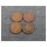 4 Indian Cents - X Count