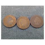 3 Indian Cents - X Count