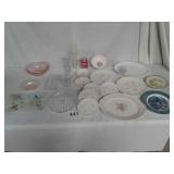 GLASSWARE:VASES:SNOWFLAKE DISHES