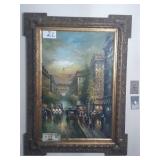 ORG SIGNED PAINTING OF PARIS