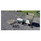 Garden tool cart, pushcart, garden tools, etc.
