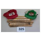 OLD ADVERTISING CAPS, ADVERTISING RULERS