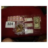FOREIGN PAPER CURRENCY, UNSEARCHED WHEAT PENNIES