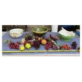 Hallï¿½s Superior bowl with cracks, green bowl,