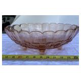 Pink depression glass bowl
