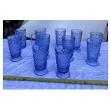 Windsor blue glasses and pitchers