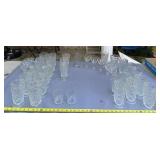 Wine glasses, dessert cups and  Indiana glass