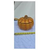 Pier 1 Pumpkin Shaped Soup Tureen W Lid & Ladle