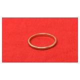14k YG Band Size 5.5, .96g