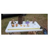 12 in tall Stein grape teapot salt and pepper
