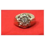 14K YellowGold & Diamond Menï¿½s Ring 6.97g Size 11