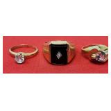 10k & 18k Gold Filled Rings See Pictures for size