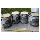 Four full gallons of barn paint exterior latex
