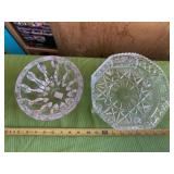 7 inch equinox bowl and vintage cut crystal bowl