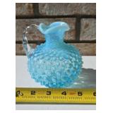 Fenton Blue French Opalescent Hobnail Cruet