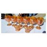 Vintage Carnival Marigold goblets