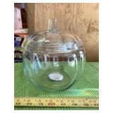 Glass pumpkin candy/cookie jar