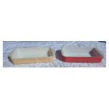 Fire King and Pyrex 10" baking dishes