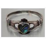 Sterling Silver Claddagh Ring 1.33g Size 8