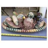 Hand made from Costa Rica platter with fruit