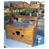 Small pine wood bench