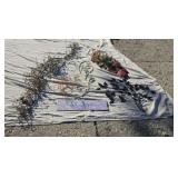 Home decor, welcome sign , artificial flowers and