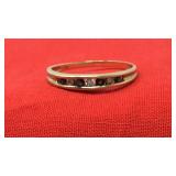 Tested 10K Yellow Gold & Diamond Size 9, 1.48g