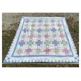 80 x 80 quilt with some stains on both sides