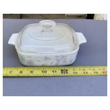 Pastel Bouquet Corning Ware casserole dish with