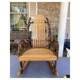 Wooden hand made rocking chair. 17ï¿½ w x 29ï¿½ tall