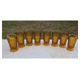 Vintage amber Indiana glass tumblers 8