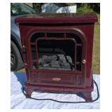 TwinStar electric freestanding heater has dent on