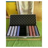 Poker chips in case