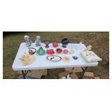 KPM figurines other glassware seashell