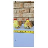 vintage ceramic rooster & hen salt and pepper