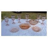 Pink depression glassware
