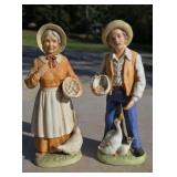 8" Ceramic bisque figurines