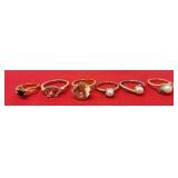 Fashion Gold Toned Rings Sizes 6-9