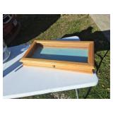 28"ï¿½14" Oak glass top showcase