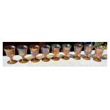 Indiana carnival glass goblets grape pattern