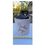 Marked Monmouth Cookie Jar Moonshine Jug Crock