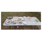 Bavaria Germany plates lead crystal bowl of
