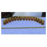 Whitehall cubist pattern amber glasses