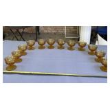 Whitehall Amber sherbet cups