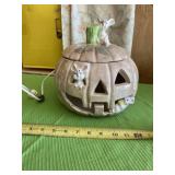 1987 hand made light up pumpkin and mice with a