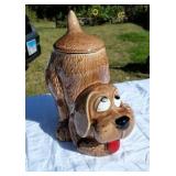 McCoy dog cookie jar tail has been chipped and